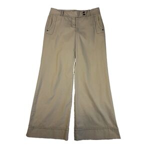 Ann Taylor Loft Women's 6 Marisa Khaki Wide Leg Pants Y2K Urban Streetwear